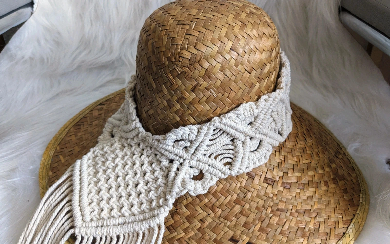 Sublime sombrero bohemio de macramé – photo 4